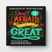 Wees geweldig fotoplaat (Voorkant)