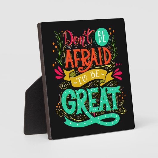 Wees geweldig fotoplaat (Voorkant)