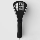 Wees geweldig in de act Shakespeare Thespian Quote Golfheadcover (Voorkant)