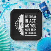Wees geweldig in de act Shakespeare Thespian Quote Papieren Bordje (Feest)