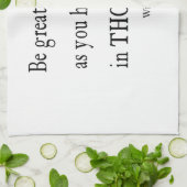 Wees geweldig in je werk, zoals Shakespeare Quote Theedoek (Gevouwen)