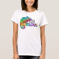 Wees geweldig met regenboogkleurige kameleon.