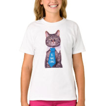 "WEES GEWELDIGE!" Cat in Blue Stropdas, uw bericht