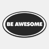 Wees Geweldige ovale Sticker (Voorkant)