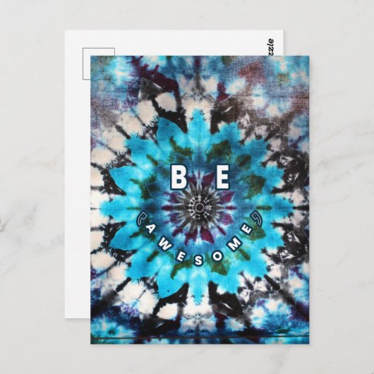 Wees Geweldige Tie Dye Design Briefkaart (Voorkant / Achterkant)