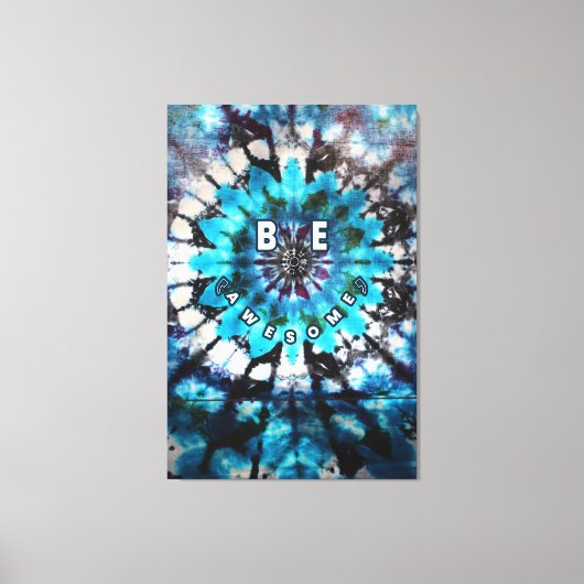 Wees Geweldige Tie Dye Design Canvas Afdruk (Voorkant)