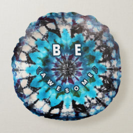 Wees Geweldige Tie Dye Design Rond Kussen