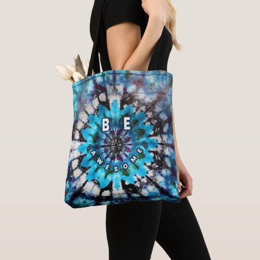 Wees Geweldige Tie Dye Design Tote Bag (Dichtbij)