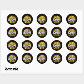 Wees geweldige vandaag ronde sticker (Vel)