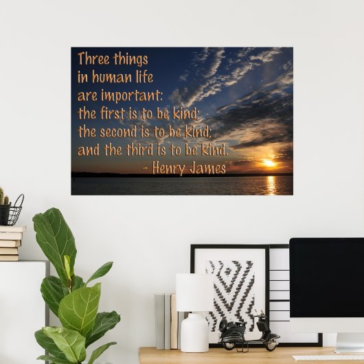 Wees gewoon aardig poster (Thuiskantoor)