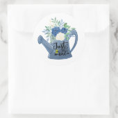 Wees gewoon aardige bloemen in gieter positividad ronde sticker (Tas)