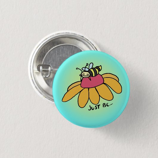 Wees gewoon bijen ronde button 3,2 cm (Voorkant /achterkant)