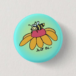 Wees gewoon bijen ronde button 3,2 cm