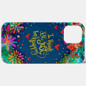 Wees gewoon blij Fun Quote Inspirivity iPhone Case (Achterkant (horizontaal))
