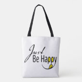 Wees gewoon blij tote bag (Achterkant)