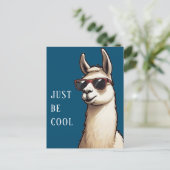 Wees gewoon Cool Llama Funky Alpaca met een zonneb Briefkaart (Staand voorkant)
