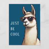 Wees gewoon Cool Llama Funky Alpaca met een zonneb Briefkaart (Voorkant)