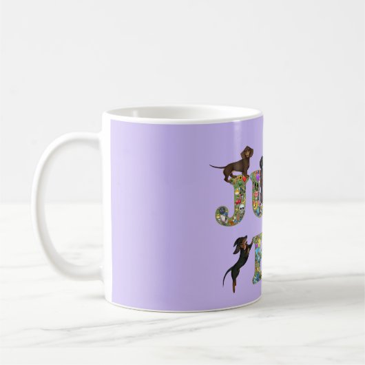 Wees gewoon een Dachshund-Mok Koffiemok (Links)