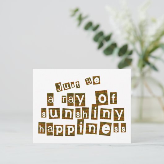 Wees gewoon een Ray van zonnig geluk Briefkaart (Staand voorkant)