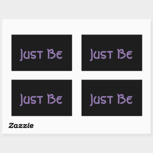 "Wees gewoon" frase Lavendel letters Rechthoekige Sticker