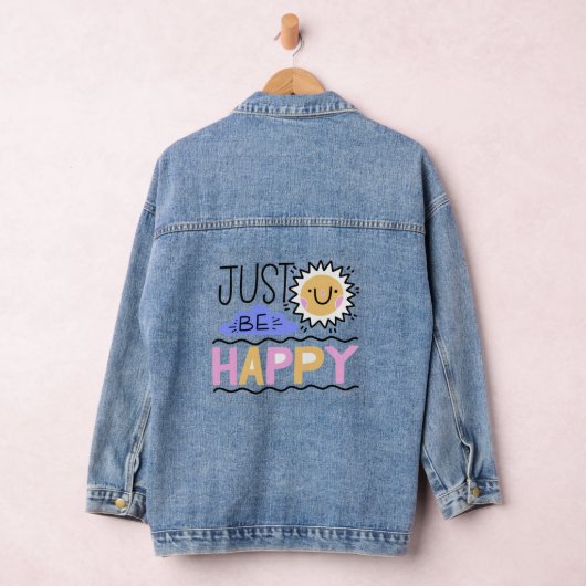 Wees gewoon gelukkig denim jacket (Hangar)