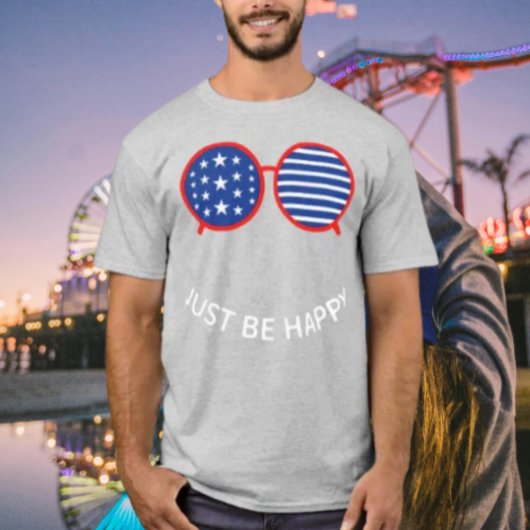 Wees gewoon gelukkig t-shirt