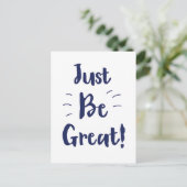 Wees gewoon geweldig! inspirerend citaat briefkaart (Staand voorkant)