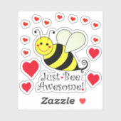 Wees gewoon Geweldige Schattigee bijencontour cut Sticker (Vel)