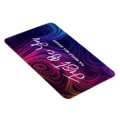 Wees gewoon groovy kleurrijke regenboog wervelinge magneet (Rechterzijde)