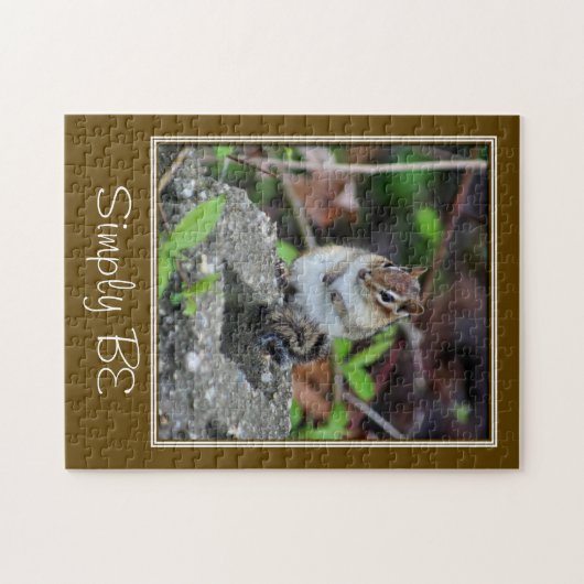 Wees gewoon Inspirerend Quote Chipmunk Legpuzzel (Horizontaal)