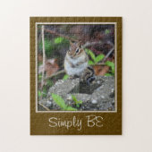 Wees gewoon Inspirerend Quote Chipmunk Legpuzzel (Verticaal)