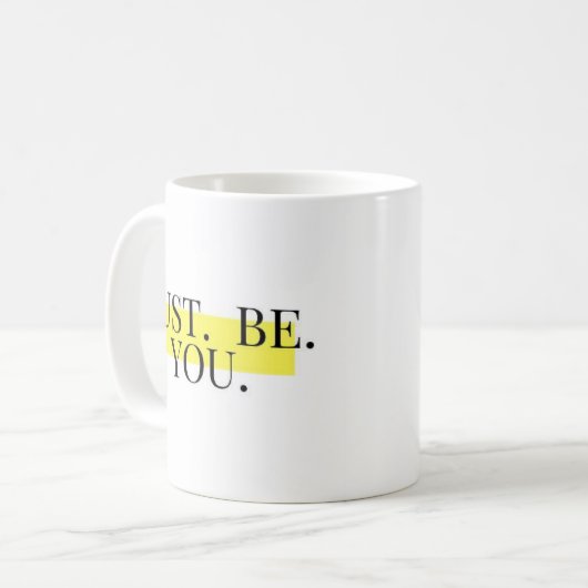 Wees gewoon je Inspirerend typografie Koffiemok (Voorkant links)