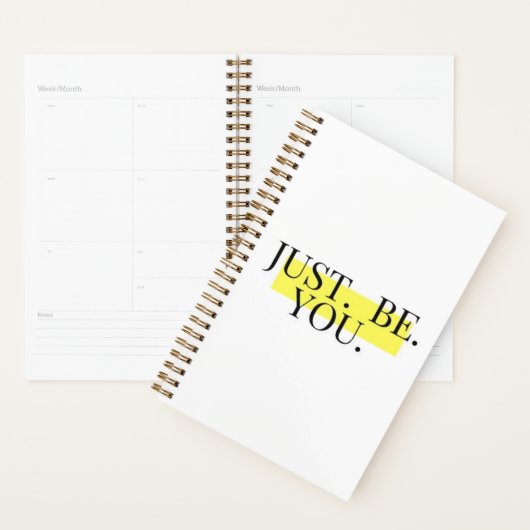 Wees gewoon je Motivatie minimalistische typografi Planner (Display)