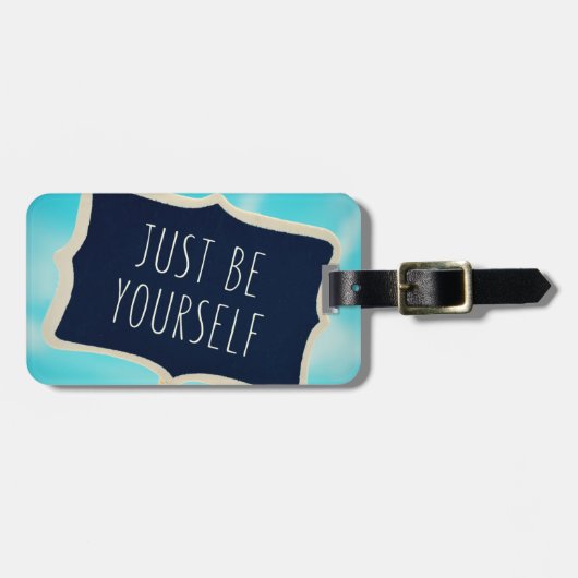 Wees gewoon jezelf bagagelabel (Voorkant horizontaal)