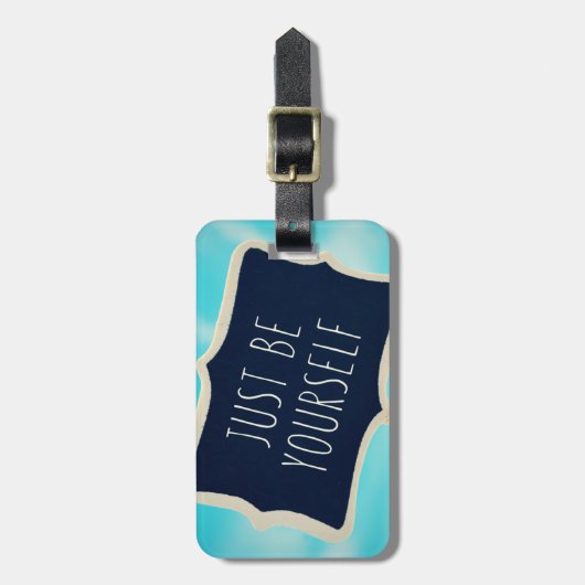 Wees gewoon jezelf bagagelabel (Voorkant verticaal)