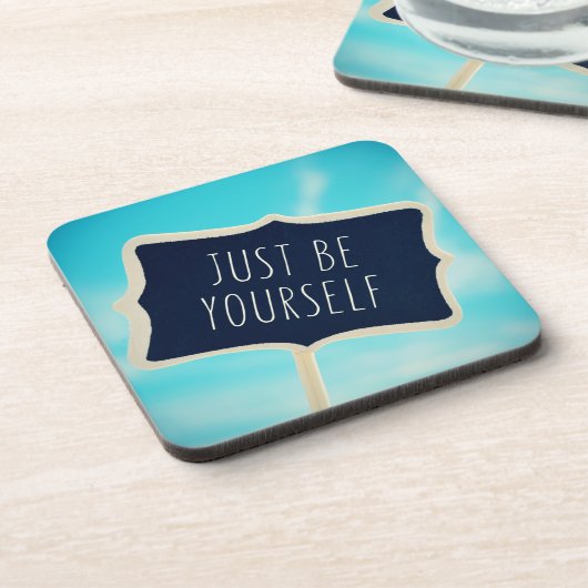 Wees gewoon jezelf drankjes onderzetter (Linkerzijde)