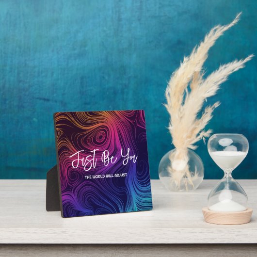 Wees gewoon jezelf Groovy Swirls Patroon Fotoplaat (Insitu)