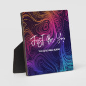 Wees gewoon jezelf Groovy Swirls Patroon Fotoplaat (Voorkant)