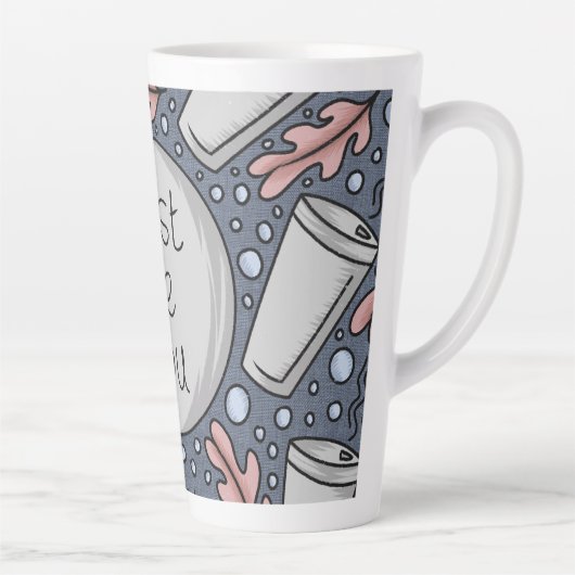 Wees gewoon jezelf- handgetekende illustratie latte mok (Rechts)