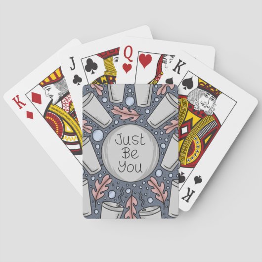 Wees gewoon jezelf- handgetekende illustratie  pokerkaarten (Achterkant)