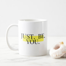 Wees gewoon jezelf Inspirerende typografie 