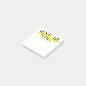 Wees gewoon jezelf Inspirerende typografie Minimal Post-it® Notes (Schuin)