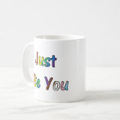 Wees gewoon jezelf koffiemok (Voorkant links)