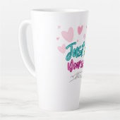 "Wees gewoon jezelf mok" - het beste als cadeau Latte Mok (Linkerhoek)