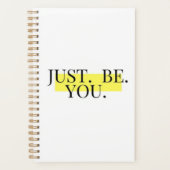 Wees gewoon jezelf Motiverende Minimalistische Typ Planner (Voorkant)