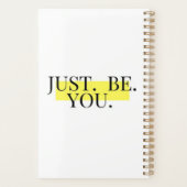 Wees gewoon jezelf Motiverende Minimalistische Typ Planner (Achterkant)