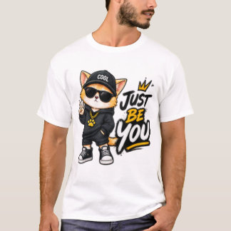 Wees gewoon jezelf – Positieve zelfliefde typograf T-shirt