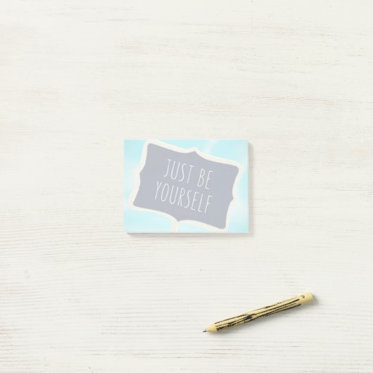 Wees gewoon jezelf post-it® notes (Op bureau)