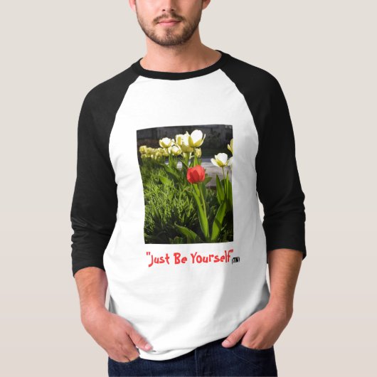 "Wees gewoon jezelf" (TM) (Tulpen), "Wees gewoon j T-shirt (Voorkant)