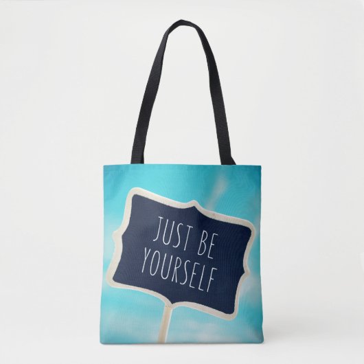 Wees gewoon jezelf tote bag (Voorkant)